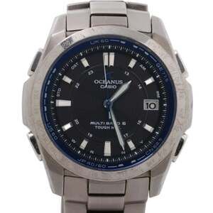 CASIO Oceanus Classic Line OCWT100 Black Silver Titanium Men's Analog Watch